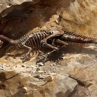 Dinosaur fossil wallpaper