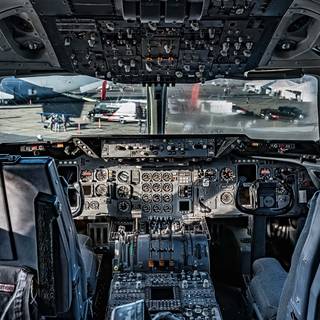 Aeroplane cockpit wallpaper