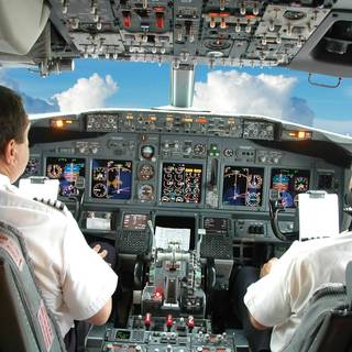 Aeroplane cockpit wallpaper