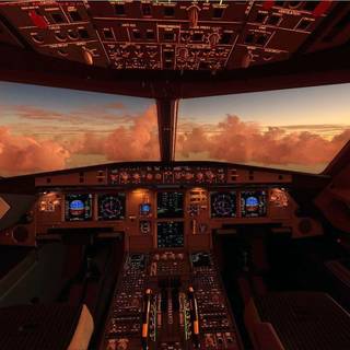Aeroplane cockpit wallpaper