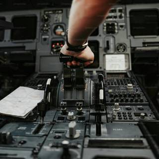 Aeroplane cockpit wallpaper