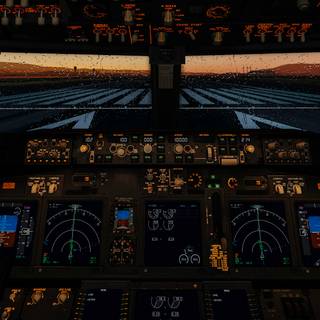 Aeroplane cockpit wallpaper