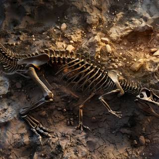 Dinosaur fossil wallpaper