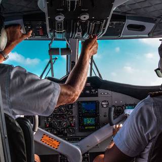 Aeroplane cockpit wallpaper