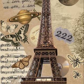Eiffel Tower vintage wallpaper