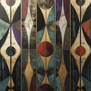 Bold geometric shapes primary colors wallpaper