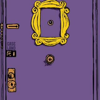 Friends door frame wallpaper