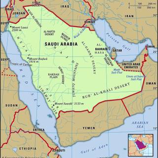 Saudi Arabia map wallpaper