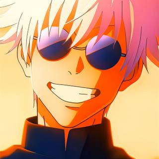 Gojo with glasses wallpaper