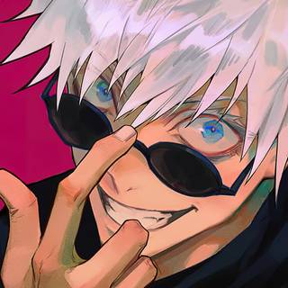 Gojo with glasses wallpaper