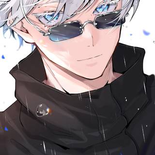 Gojo with glasses wallpaper