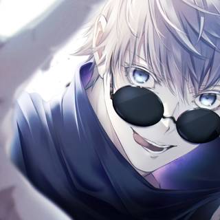 Gojo with glasses wallpaper