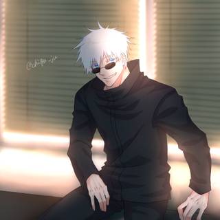 Gojo with glasses wallpaper