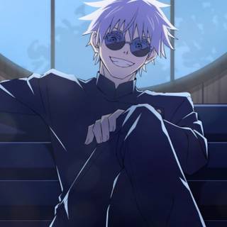 Gojo with glasses wallpaper