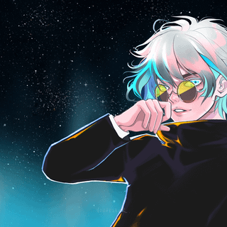 Gojo with glasses wallpaper