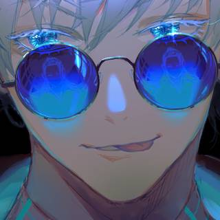 Gojo with glasses wallpaper