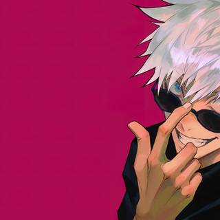 Gojo with glasses wallpaper