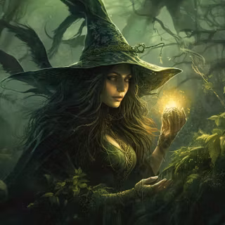 Forest witch wallpaper