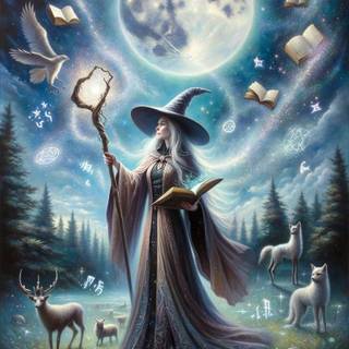 Forest witch wallpaper