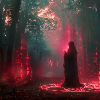 Forest witch wallpaper