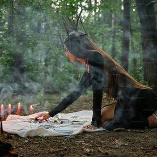 Forest witch wallpaper