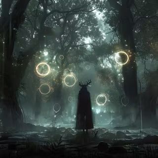 Forest witch wallpaper