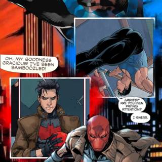 Red Hood vs Nightwing wallpaper