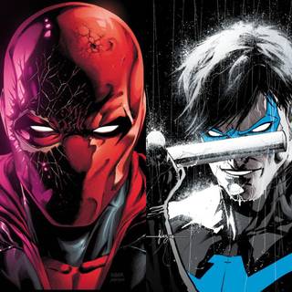 Red Hood vs Nightwing wallpaper