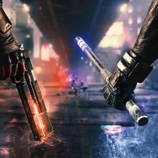 Red Hood vs Nightwing wallpaper