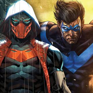 Red Hood vs Nightwing wallpaper