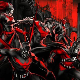 Red Hood vs Nightwing wallpaper