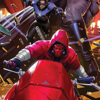 Red Hood vs Nightwing wallpaper