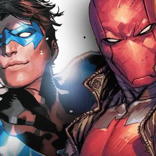 Red Hood vs Nightwing wallpaper