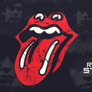 The Rolling Stones tongue and lips logo poster wallpaper