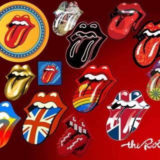 The Rolling Stones tongue and lips logo poster wallpaper
