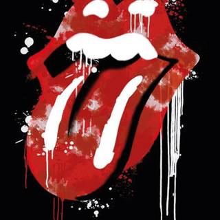 The Rolling Stones tongue and lips logo poster wallpaper