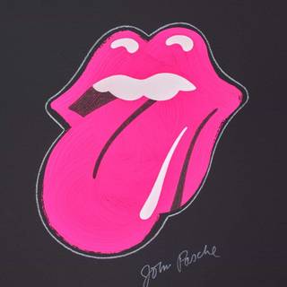 The Rolling Stones tongue and lips logo poster wallpaper