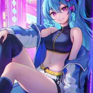 Cyberpunk anime mobile wallpaper