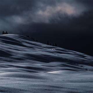 Winter night 5k wallpaper