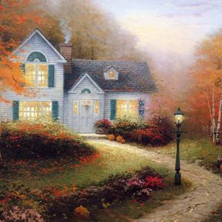 Painting autumn wallpaper