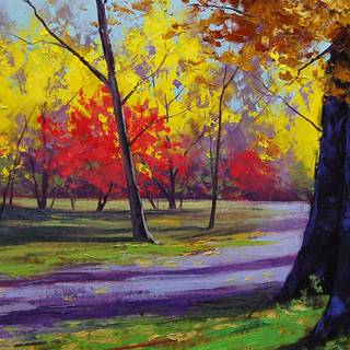 Painting autumn wallpaper