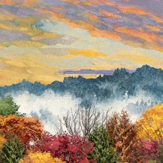 Autumn trees mobile wallpaper