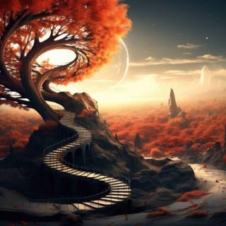 Autumn dark mode wallpaper