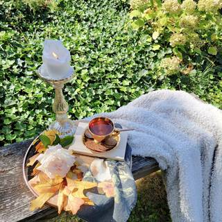 Autumn book tea wallpaper