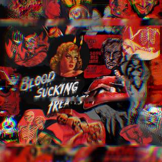 Spooky Halloween collage wallpaper