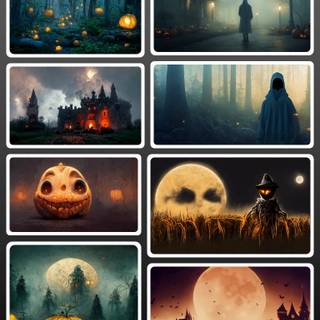 Spooky Halloween collage wallpaper