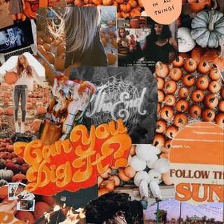 Spooky Halloween collage wallpaper