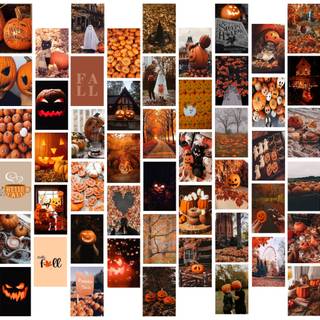 Spooky Halloween collage wallpaper
