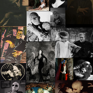 Spooky Halloween collage wallpaper
