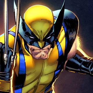 Wolverine yellow and blue suit wallpaper
